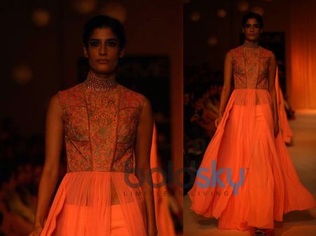 Neon Pink Frilly Lehenga 