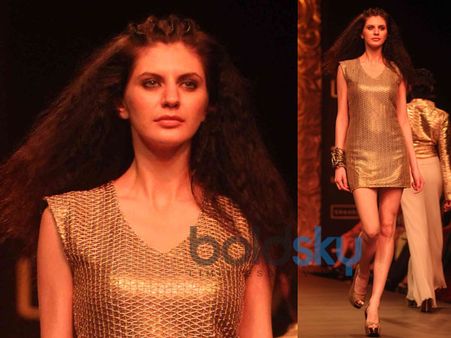 Webbed Gold Mini Dress