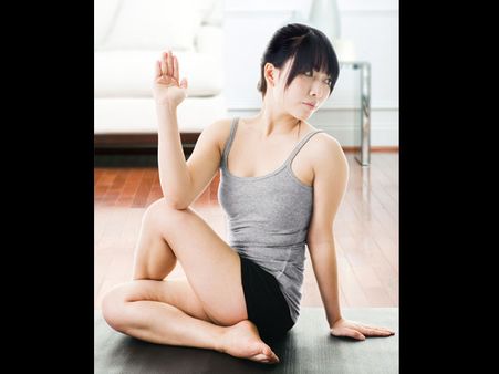 Ardha Matsyendrasana (spinal twist pose) Ardha Matsyendrasana (spinal twist pose)