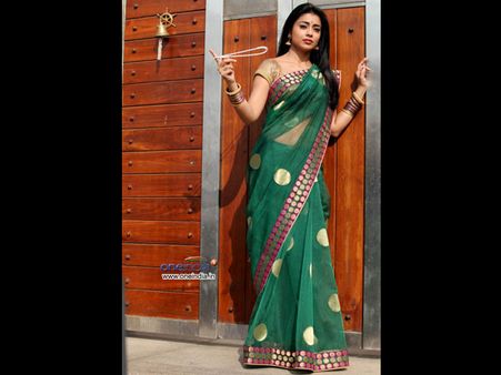 Green and Golden Saree