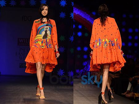 Coral Sequinned Dress