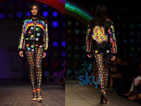 Sheer Floral Print Stocking