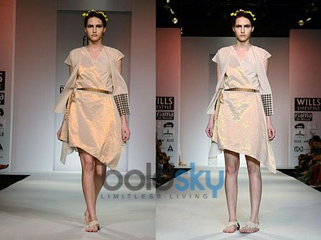 Wrap Aroung Hem Golden Dress