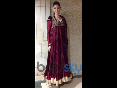 Maroon Anarkali