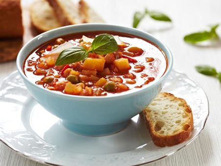 B. Vegetable Soup With Chikpeas 