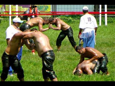 Oil Wrestling