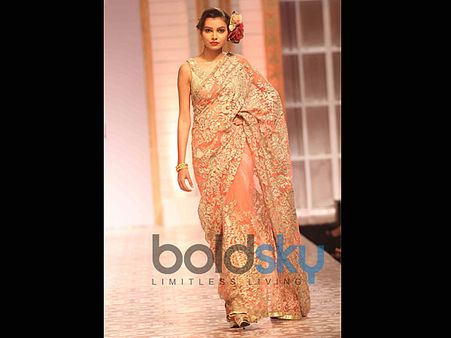 Peach Lace Saree Peach Lace Saree