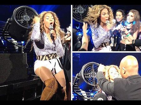 Beyonce's Hair Stuck