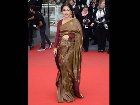 Brown and Golden Saree