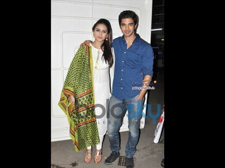 Huma With Her Brother At The Promotions Huma With Her Brother At The Promotions