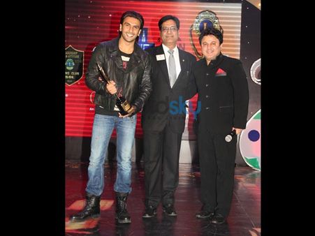 Ranveer Receiving His Award