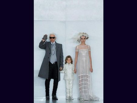 Karl Lagerfeld and Cara Delevingne