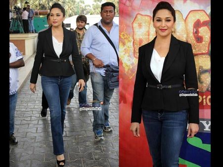 Madhuri Dixit In Jeans & Blazer