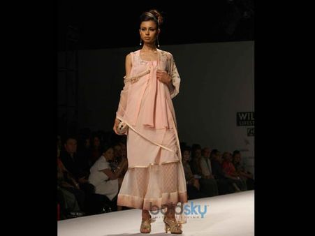 Peach Colour Kaftan