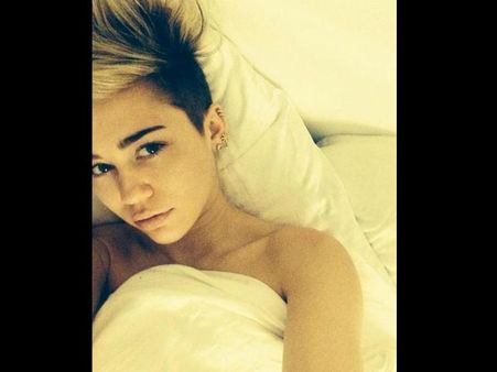Miley Cyrus In Bed