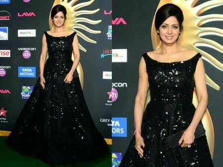 Sridevi In Oscar De La Renta Sridevi In Oscar De La Renta