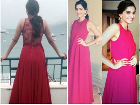 Sonam Kapoor In Red Elie Saab Dress