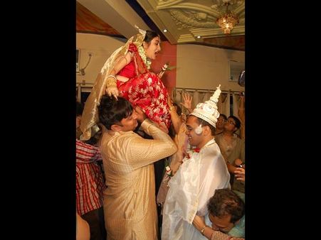 The Bride Gets Tossed Up In The Air