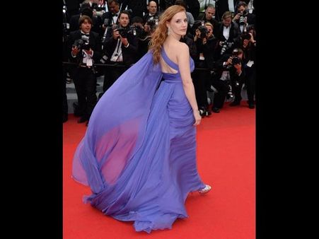 Jessica Chastain In Blue Elie Saab Jessica Chastain In Blue Elie Saab