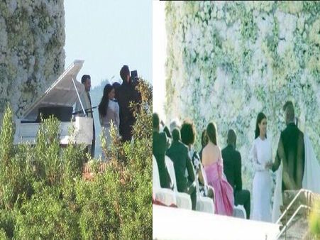 Kim Kardashian & Kanye West At The Altar