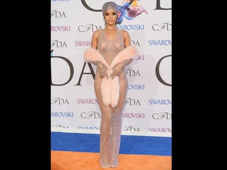 Rihanna In Adam Selman 