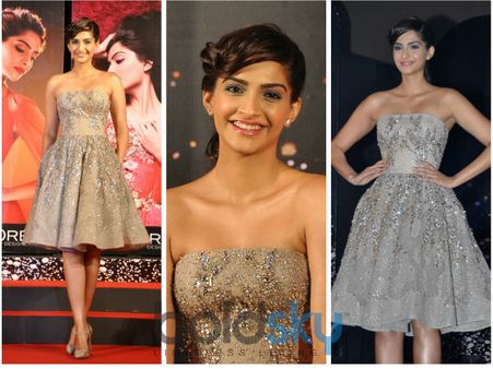  Sonam Kapoor At L'oreal Event In Elie Saab