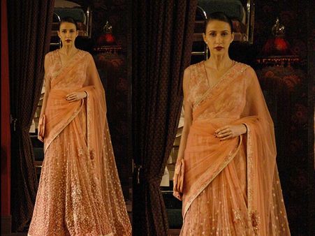 Orange Lehenga Saree