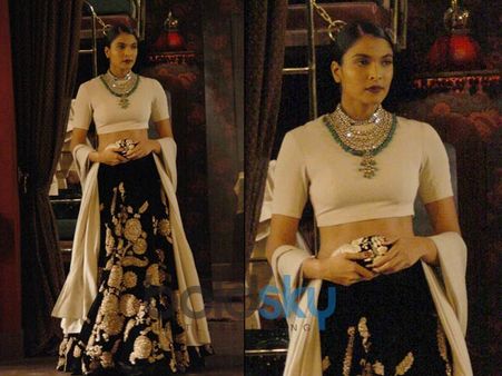 Black n Gold Lehenga Skirt