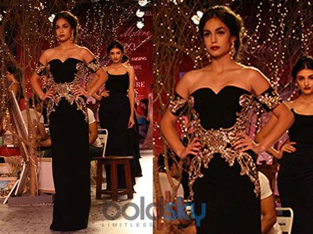 Black Off-Shoulder Gown