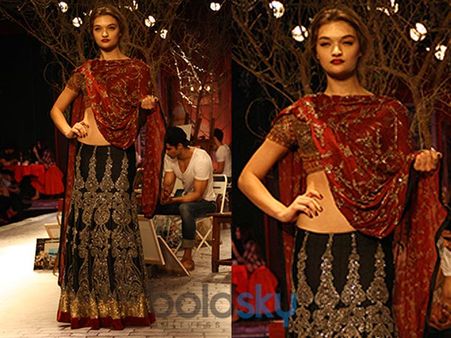 The Red n Black Lehenga Choli