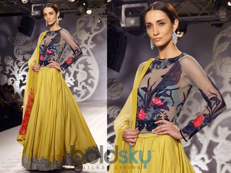 Sheer Black & Floral Lace Top