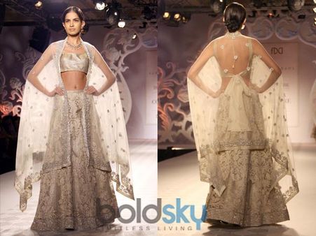 Tube Choli With Crystal Embellished Drape