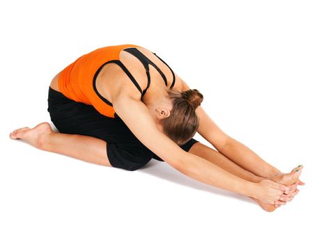 Seated forward bend (Paschimottanasana) Seated forward bend (Paschimottanasana)