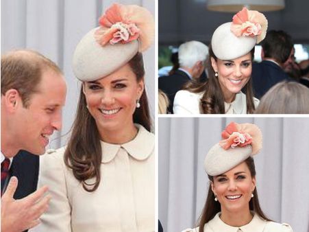 Peach Fascinator Hat