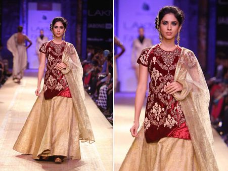 Red & Gold Bridal Outfit