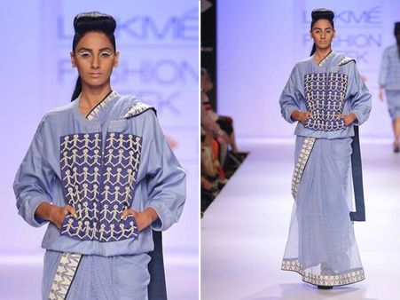 Saree With Sweatshirt Saree With Sweatshirt