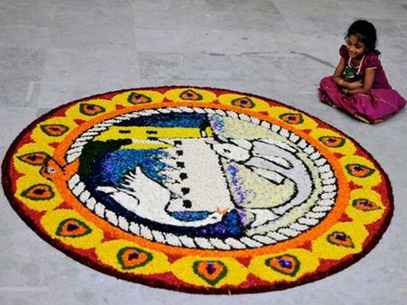The Dove And Dolphin Pookalam