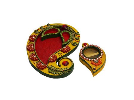 Colourful Wooden Thali