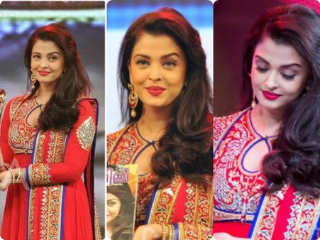 Aishwarya Looks A Killer In Red Suit Aishwarya Looks A Killer In Red Suit
