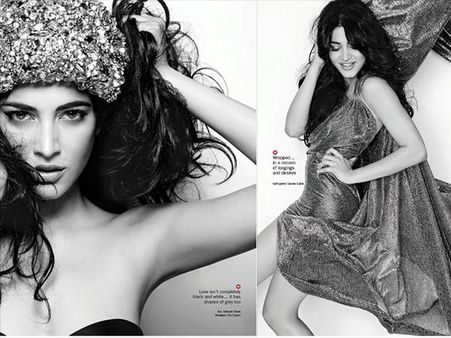 Shruti Haasan Shimmers For Mag Shoot Shruti Haasan Shimmers For Mag Shoot