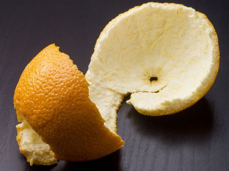 Dried Orange Peels & Yogurt Cream