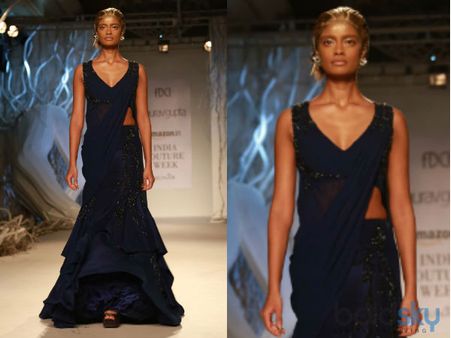 Blue Saree Gown Blue Saree Gown