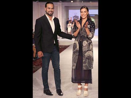 Neha Dhupia Walks For Rahul Mishra Neha Dhupia Walks For Rahul Mishra