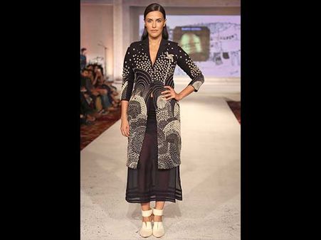 Neha Dhupia Walks For Rahul Mishra Neha Dhupia Walks For Rahul Mishra