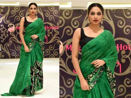 Sobhita Dhulipala In Simple Green Saree