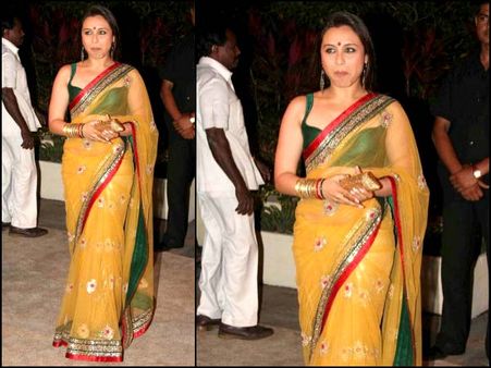 Yellow Saree With Red Border