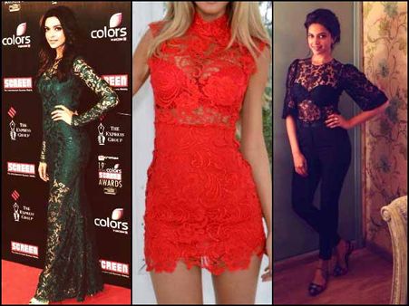 See-Through Lace Dress: