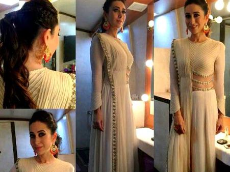 White Saree Gown