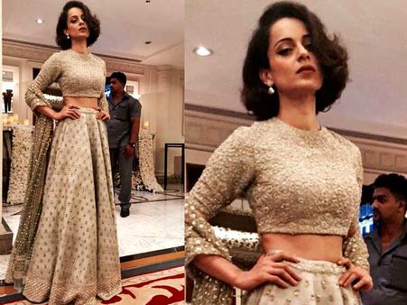 Kangana In A Crop Top Lehenga
