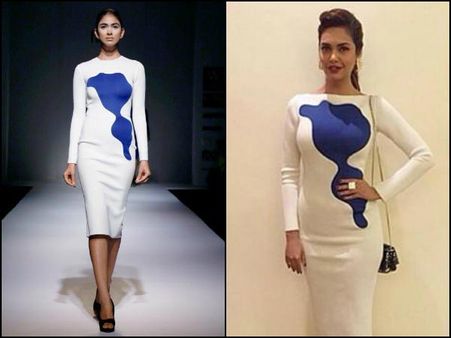 Esha Gupta In White Bodycon Dress Esha Gupta In White Bodycon Dress